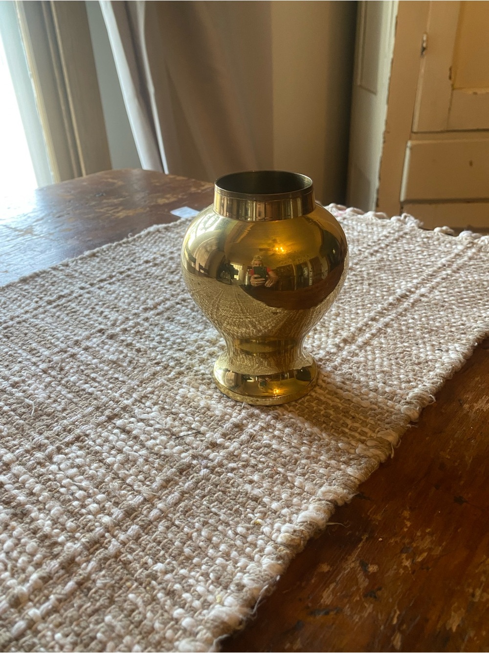 Brass Decorative Bud Vase - Gold Finish
